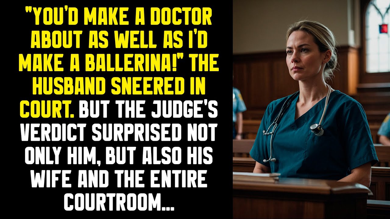 "You’d make a doctor about as well as I’d make a ballerina!" the husband sneered in court. But...