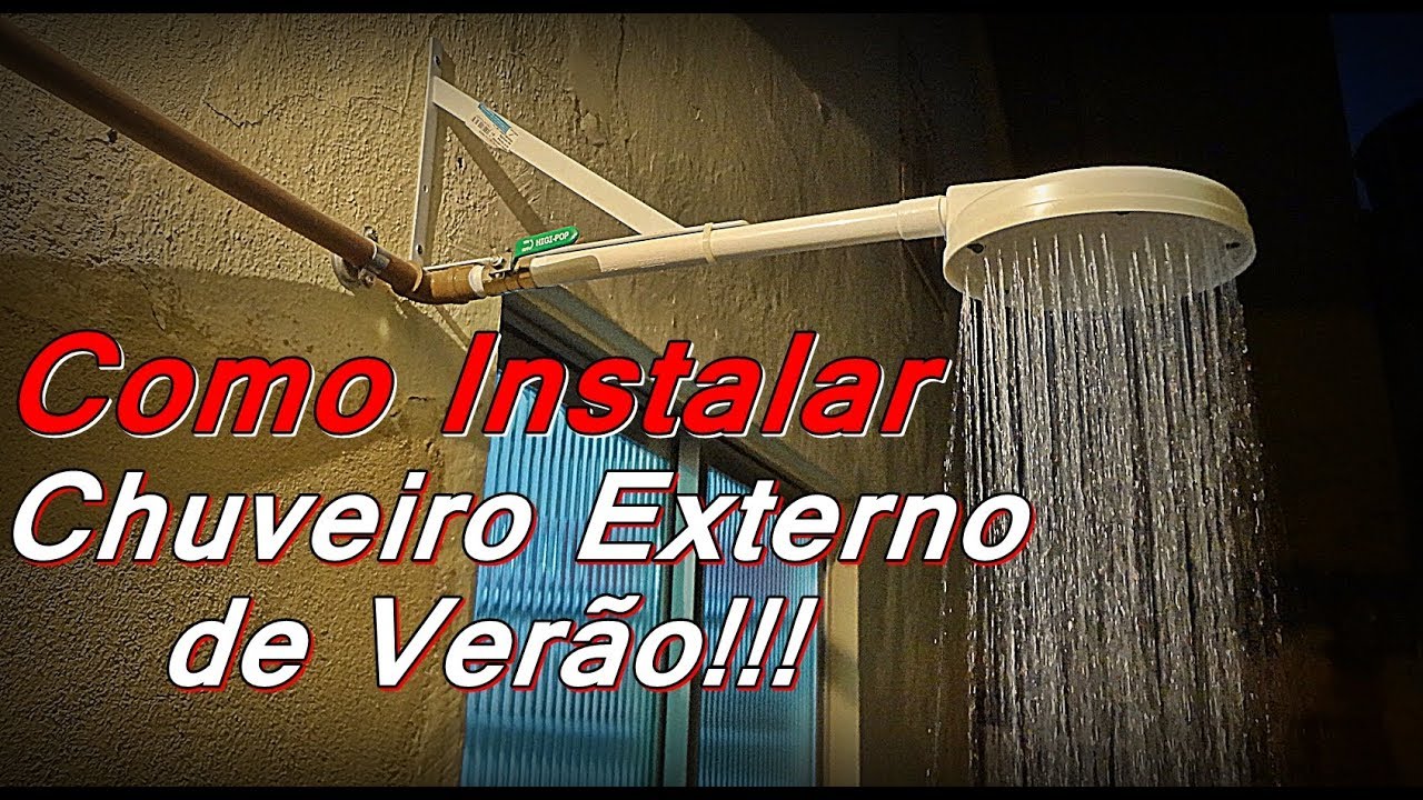 Como Instalar Chuveiro Externo de Verão - Chuveirão - Ducha de Verão - FVM