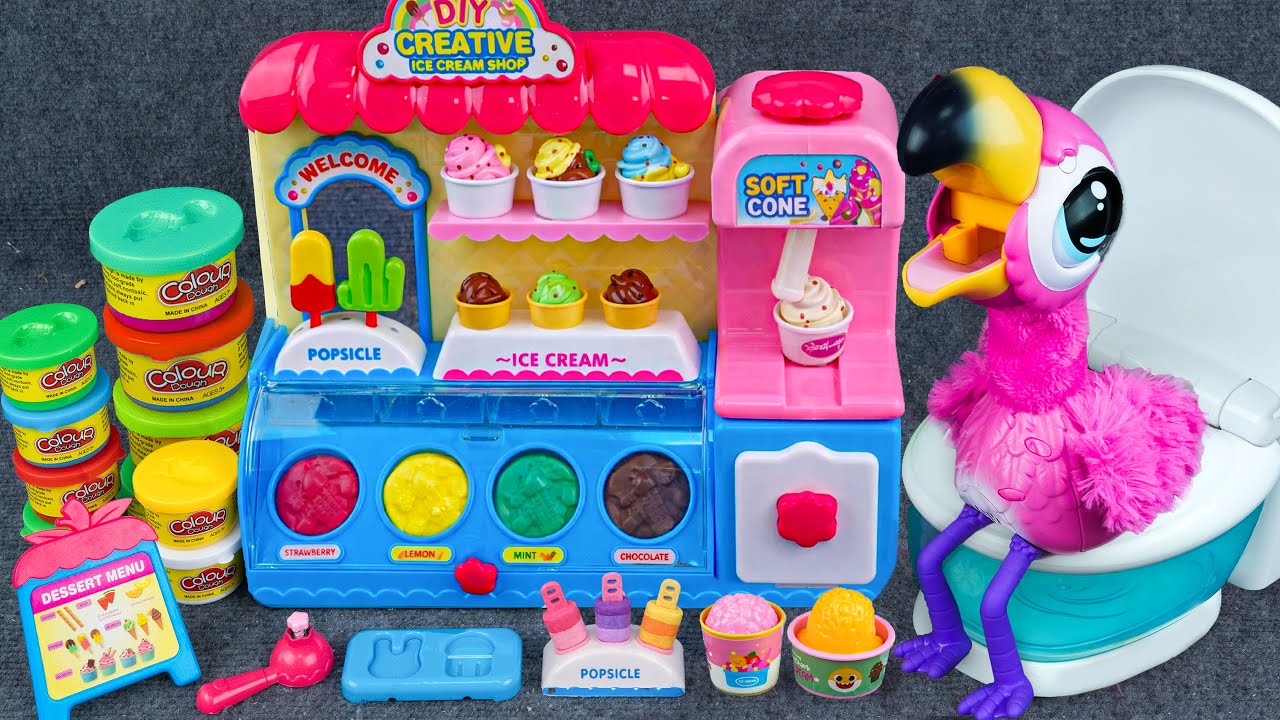 60 Minutes Ultimate Flamingo Cooking Toys ASMR, Satisfying Unboxing Ice Cream Set | Tina Review