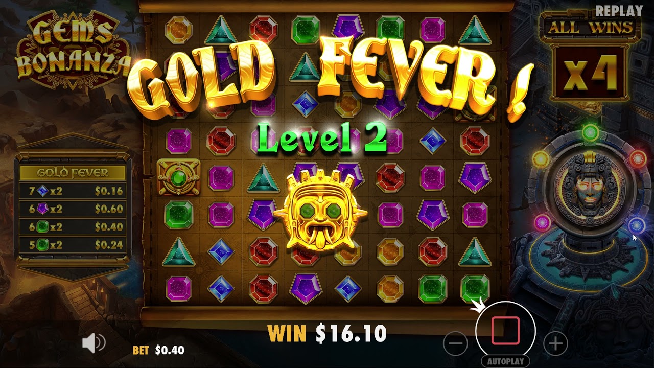 Gems Bonanza - Big win - Level 5!!!