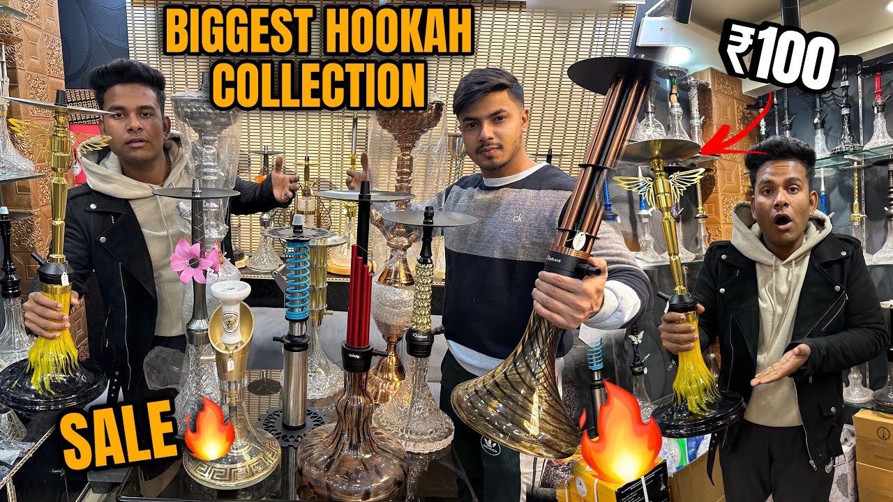 1 Lakh Ka Hookah Shopping 😱🔥| Cheapest Hookah in Delhi [Hookah Flavours,Chillum,Coil ] Shisha Store