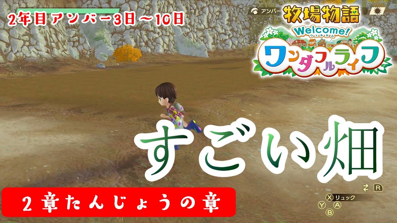 #18【牧場物語】すごい畑がすごいデカかった【Welcome！ワンダフルライフ】実況　Switch