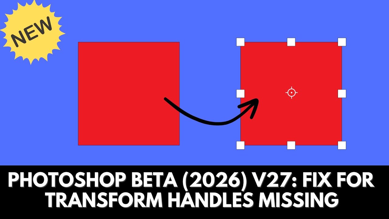 В бета-версии Photoshop V27 отсутствуют элементы управления трансформацией — быстрое и простое ре...