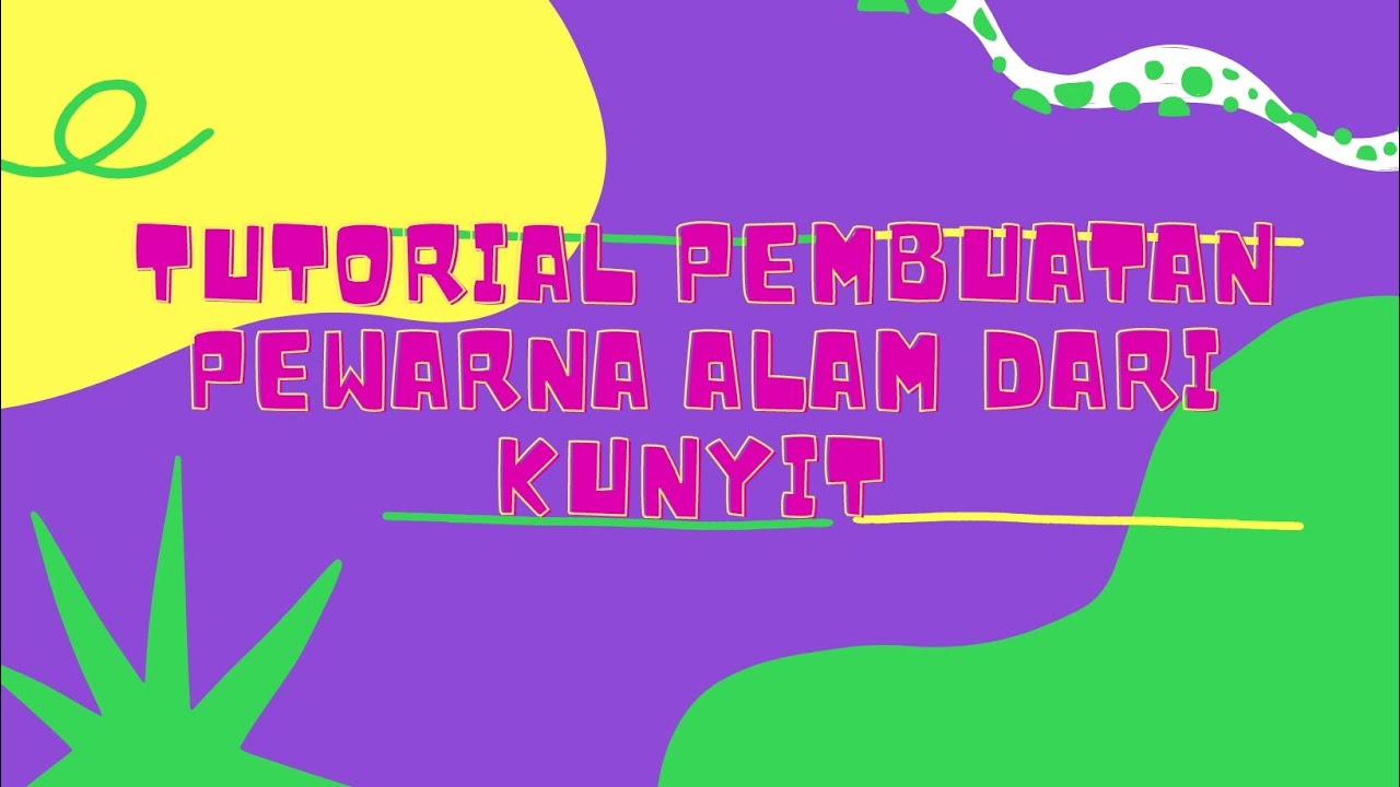 Pewarna Alam dari Kunyit