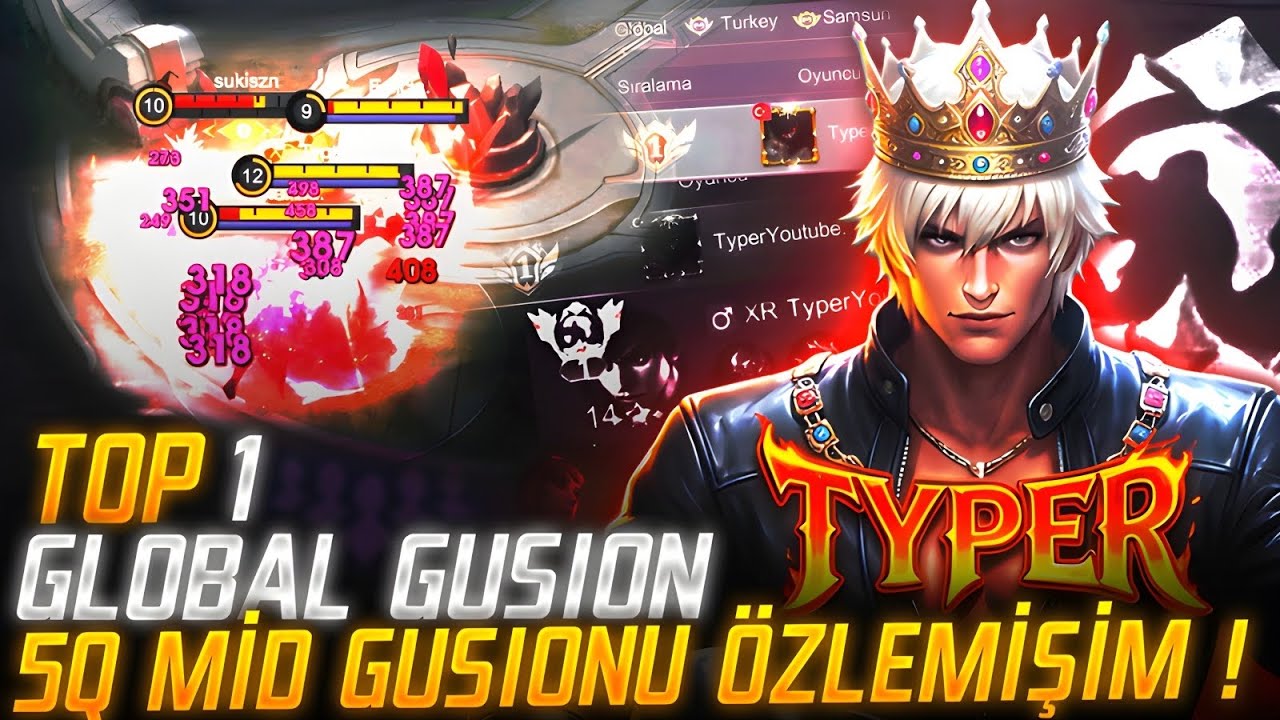 TOP 1 GLOBAL GUSION TYPER 5Q MİD GUSİON ÖZLEMİŞİM!