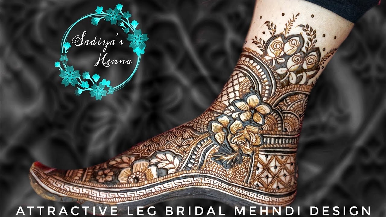 Attractive leg bridal mehndi design | Leg Mehndi Design bridal | Foot Bridal Mehndi #legmehndidesign