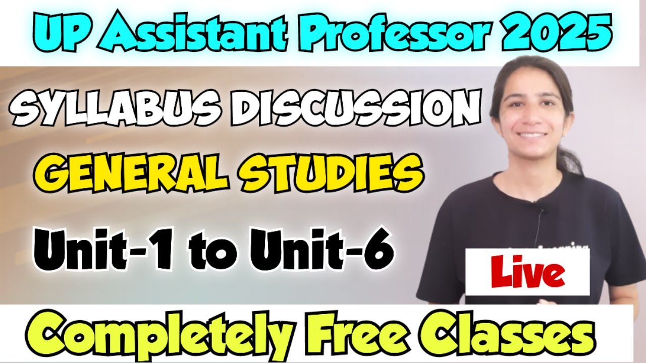 UPHESC 2025 General Studies | Unit-1 to Unit-6 | Syllabus Discussion |Free Classes@InculcateLearning