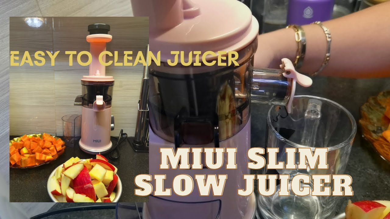 MIUI slim slow juicer 2022 | petite juicer easy to clean | ASMR- AESTHETIC | Juicing Gerson therapy