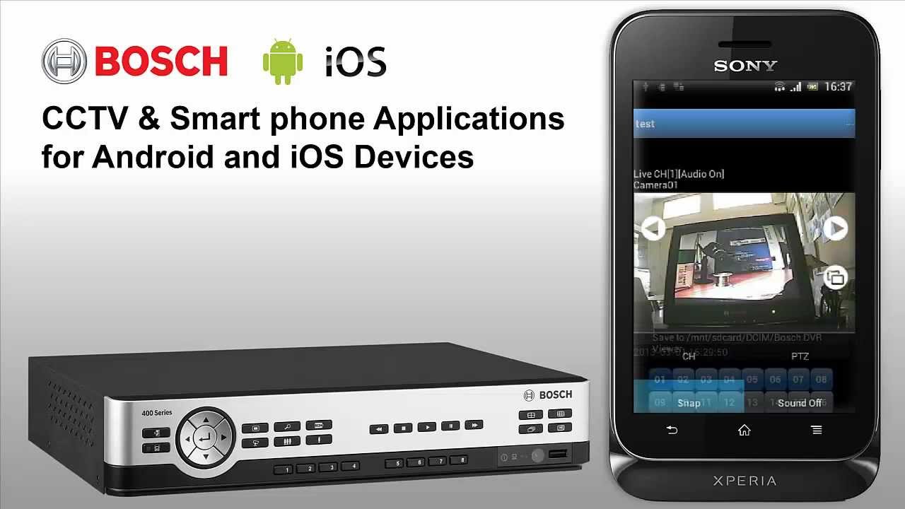 Bosch DVR Camera Viewer Application for Android and iOS smartphones