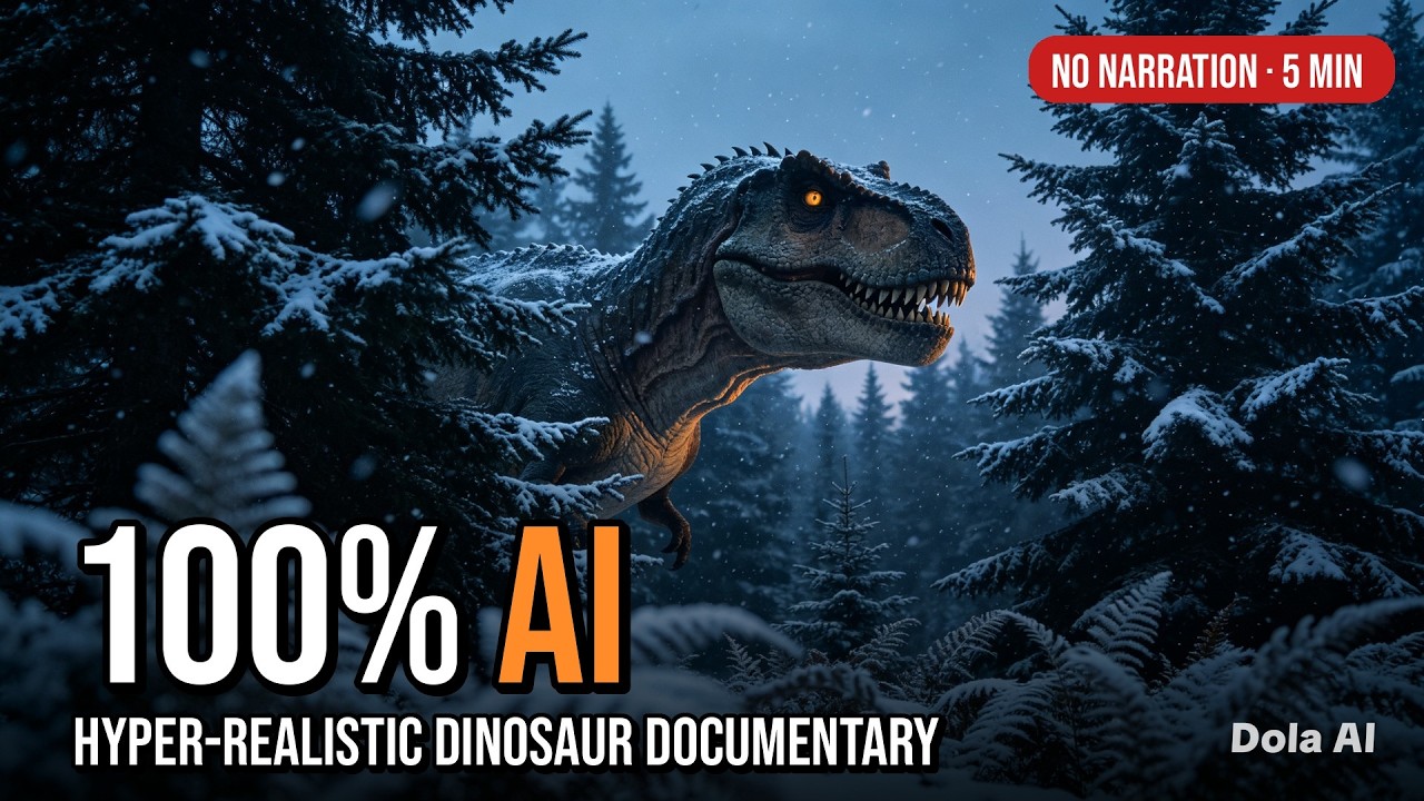 100% AI Dinosaur Documentary | Life in the Prehistoric Arctic (No Narration, 4K)