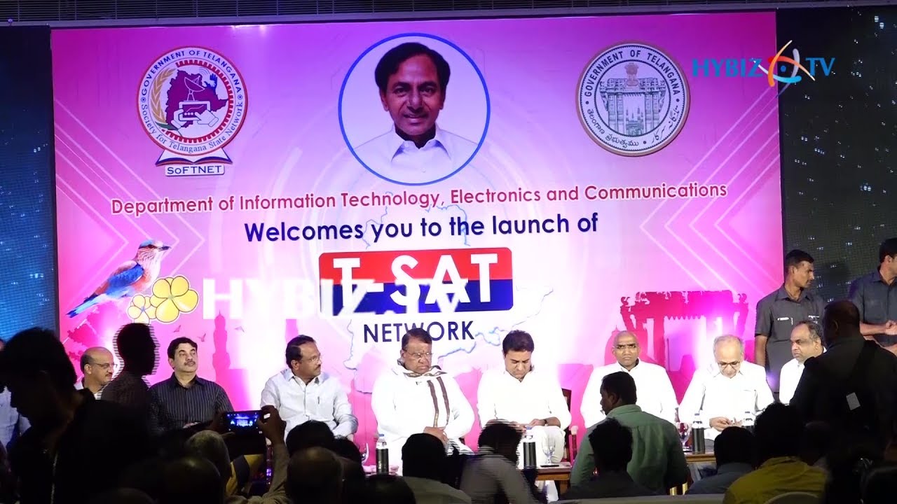 Minister KTR Launches TSat Network in Hyderabad | hybiz