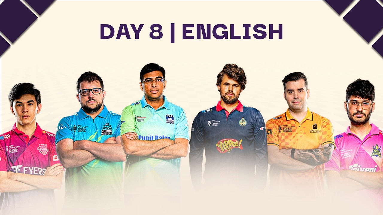 Tech Mahindra Global Chess League 2026 | Day 8 LIVE | English Stream | Season 4