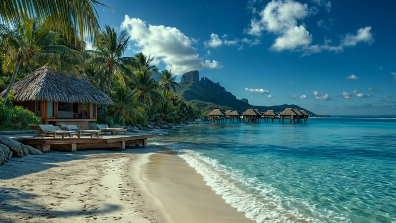 🌴 Escape to This Dream Island Paradise 🌊 Ocean Waves & Birdsong for Deep Relaxation