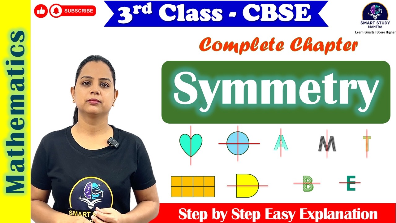 Symmetry Class 3 Math | Symmetrical & Asymmetrical Figures | Tessellation #class3maths #trending