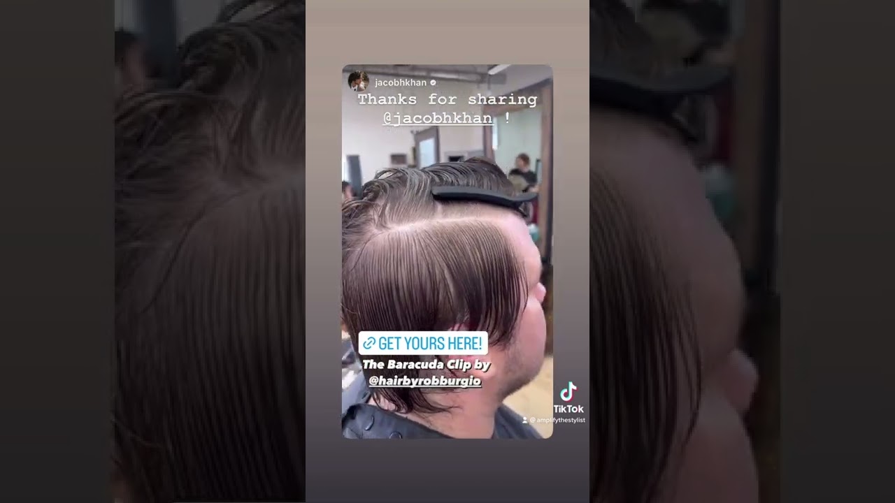 Jacob Khan showing 1 way to use Barracuda Comb Clips