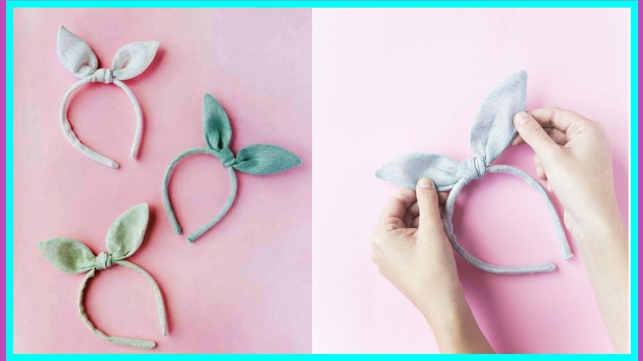 Cómo hacer Diadema con Orejas de Conejo/Diy bunny ear Headband/Hair accesories/Rabbit ear hairband
