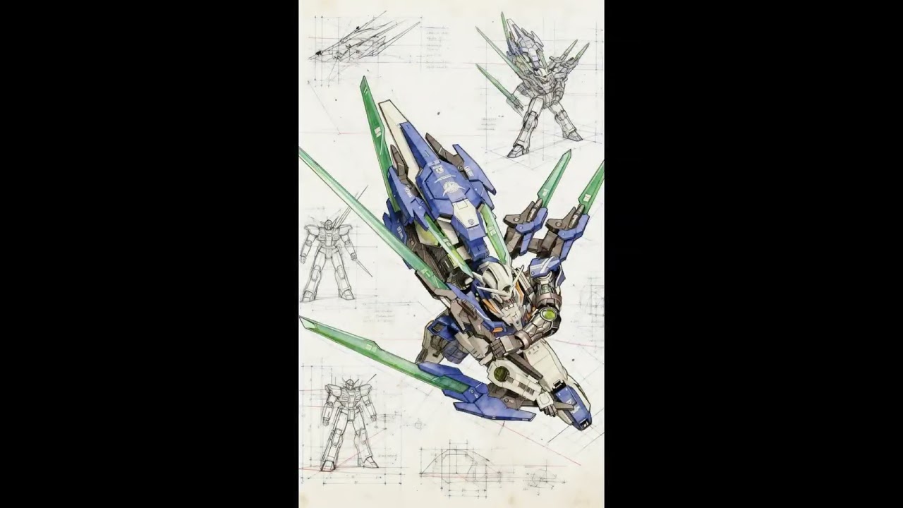 Gundam Exia R4 Blue print #gundam #gunpla #gunplacustom #gunplabuilder #shorts #gundam00 #aipictures
