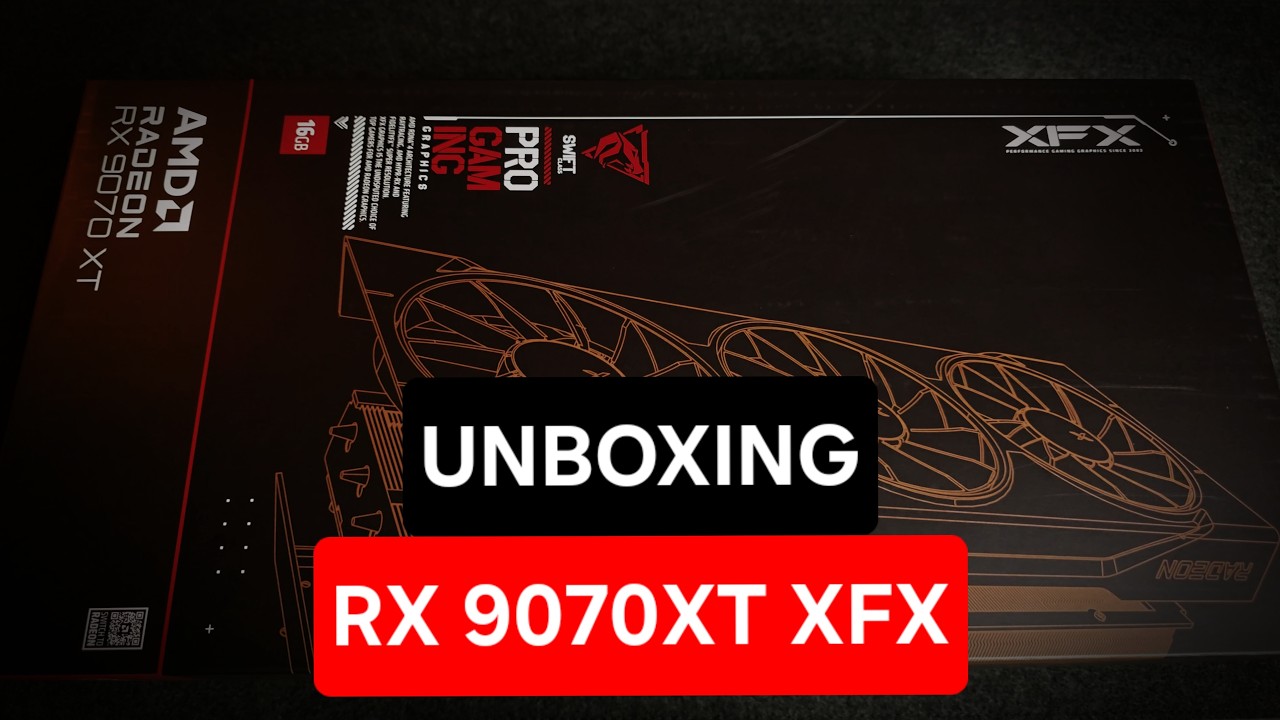 UNBOXING RX 9070XT XFX - PLACA BRUTA!!!!