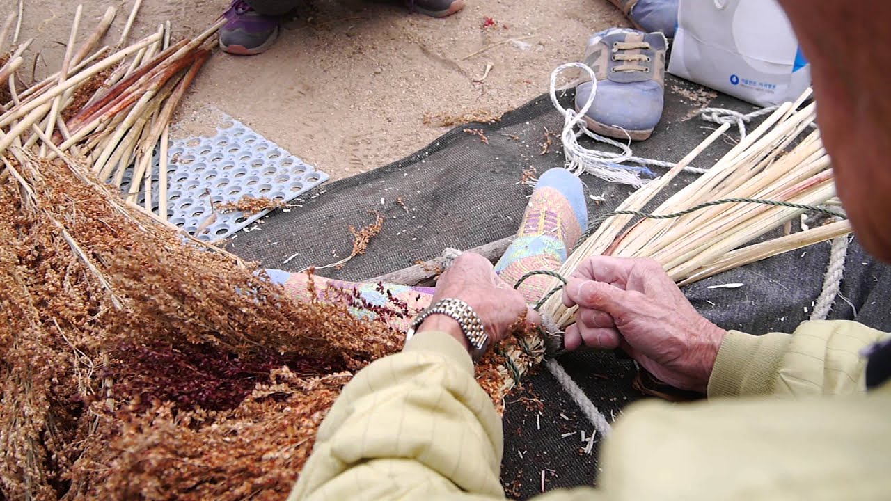 수수빗자루 만들기