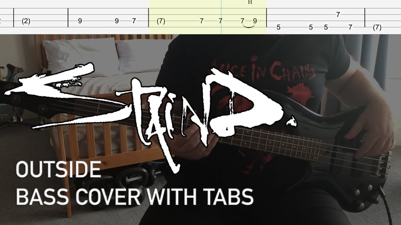 Staind - Outside (Bass Cover with Tabs)