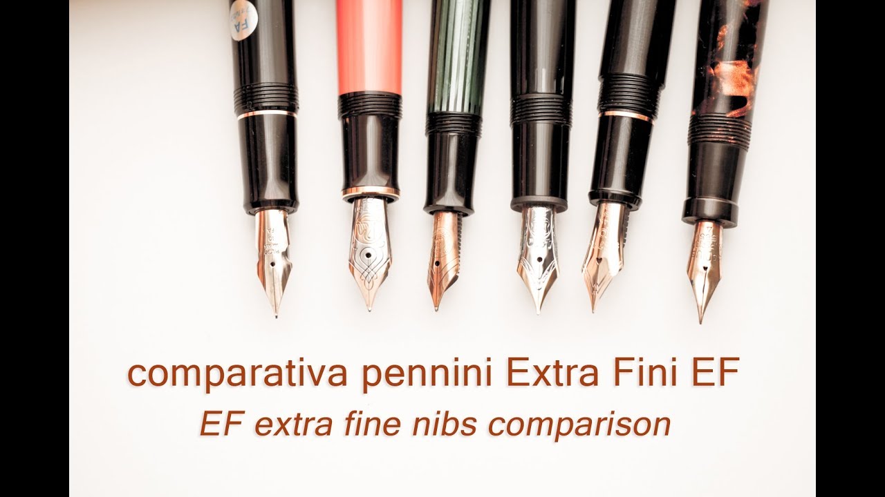 Comparativa pennini EF extra fine Pilot Pelikan Sailor comparison