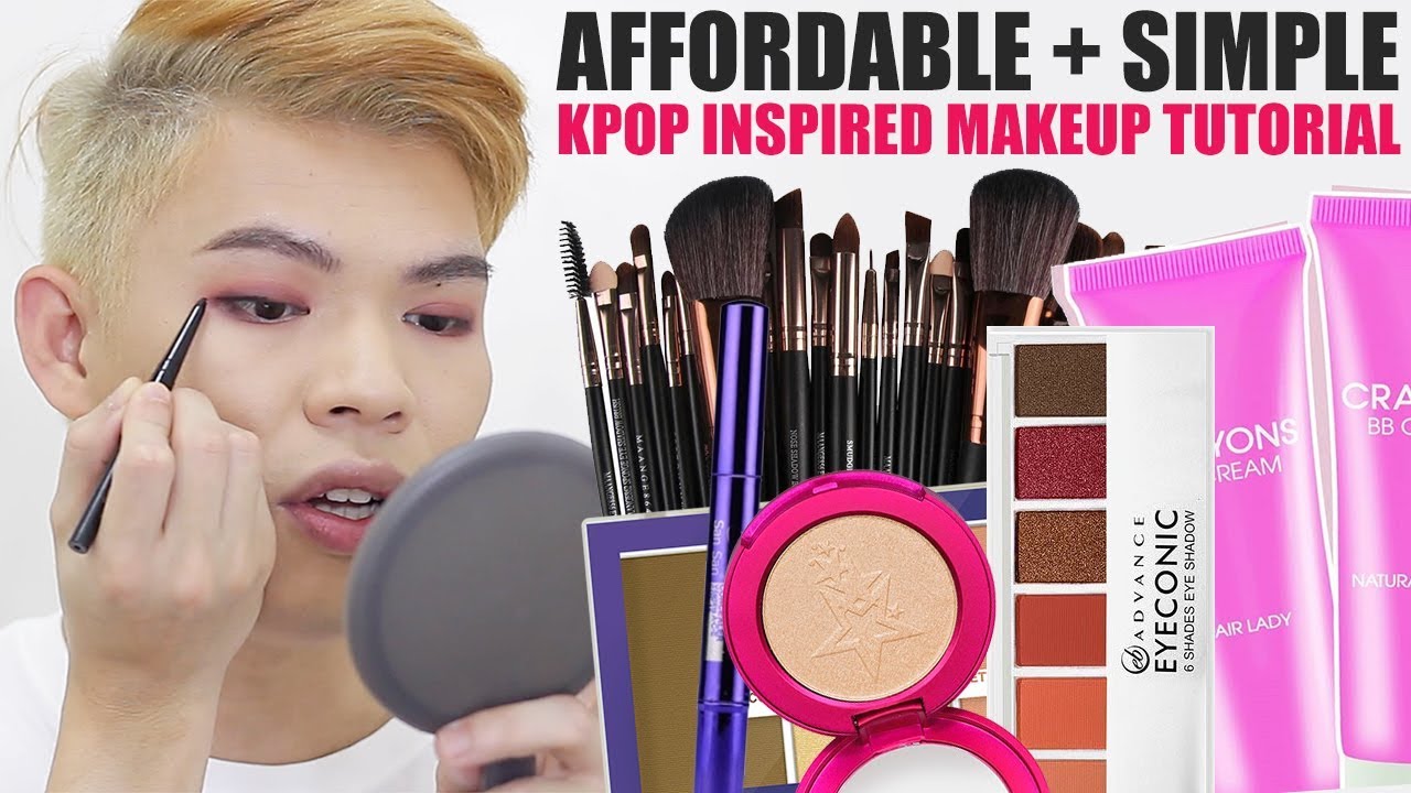 AFFORDABLE AND SIMPLE MAKEUP TUTORIAL | ALL UNDER 200 PESOS | KPOP INSPIRED + NEW HAIR COLOR!