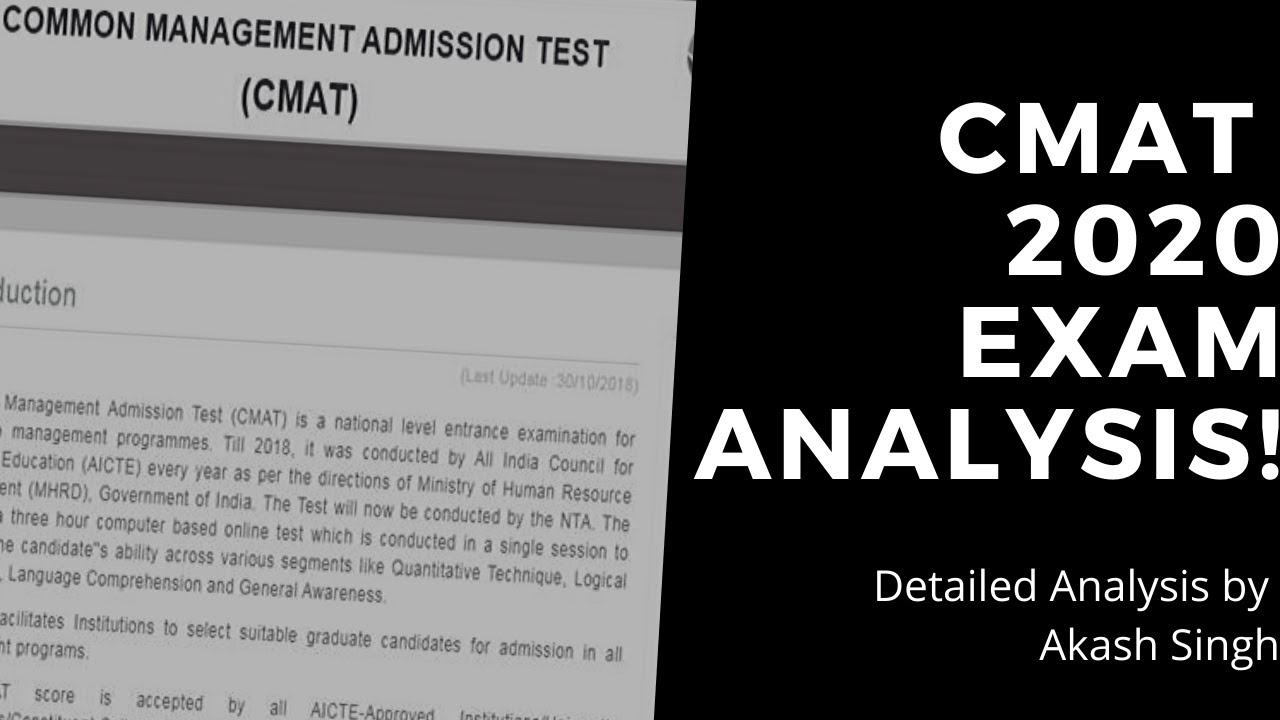 CMAT 2020 Exam Analysis | Expected Cutoffs and Percentile | by Akash Singh