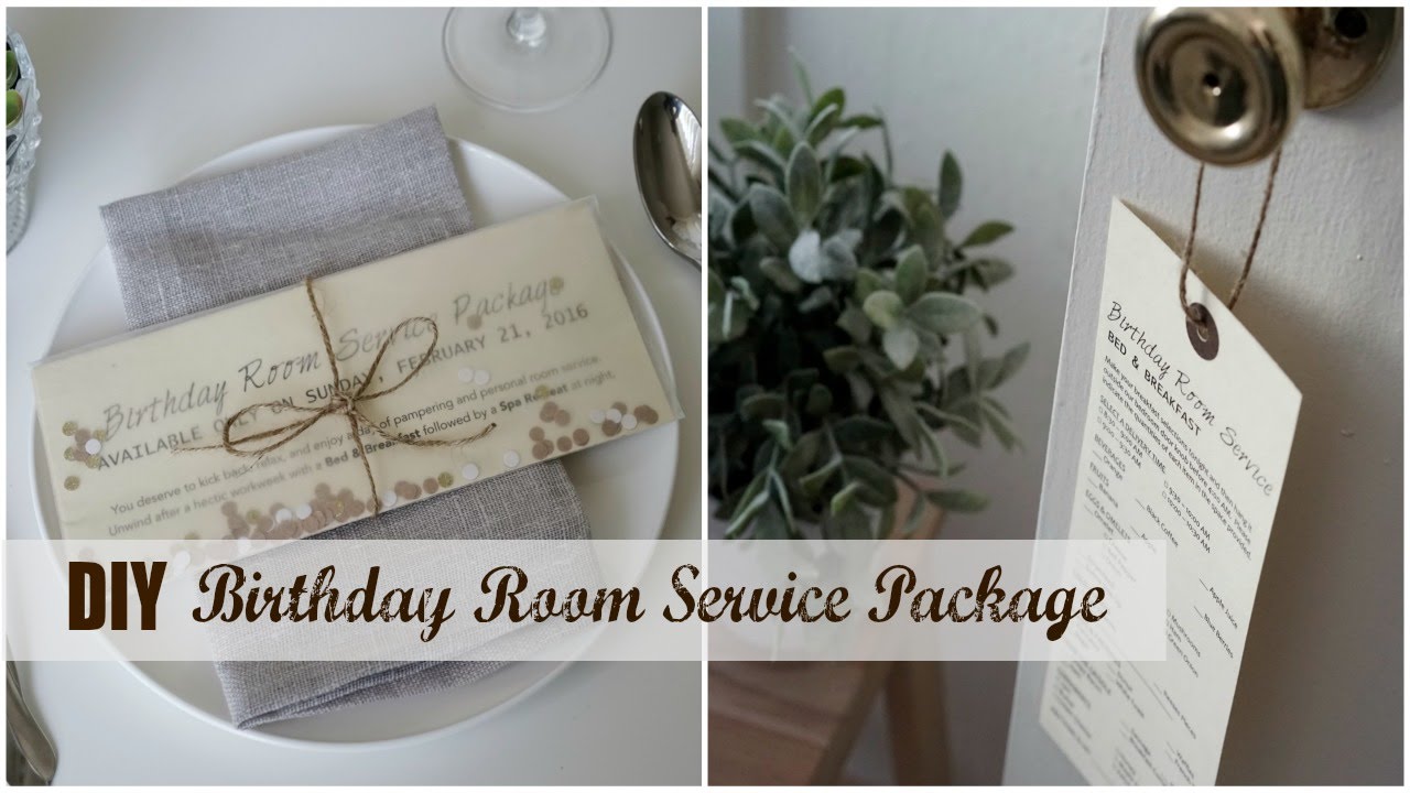 DIY Gift Idea | Birthday Room Service Package | Free Printables