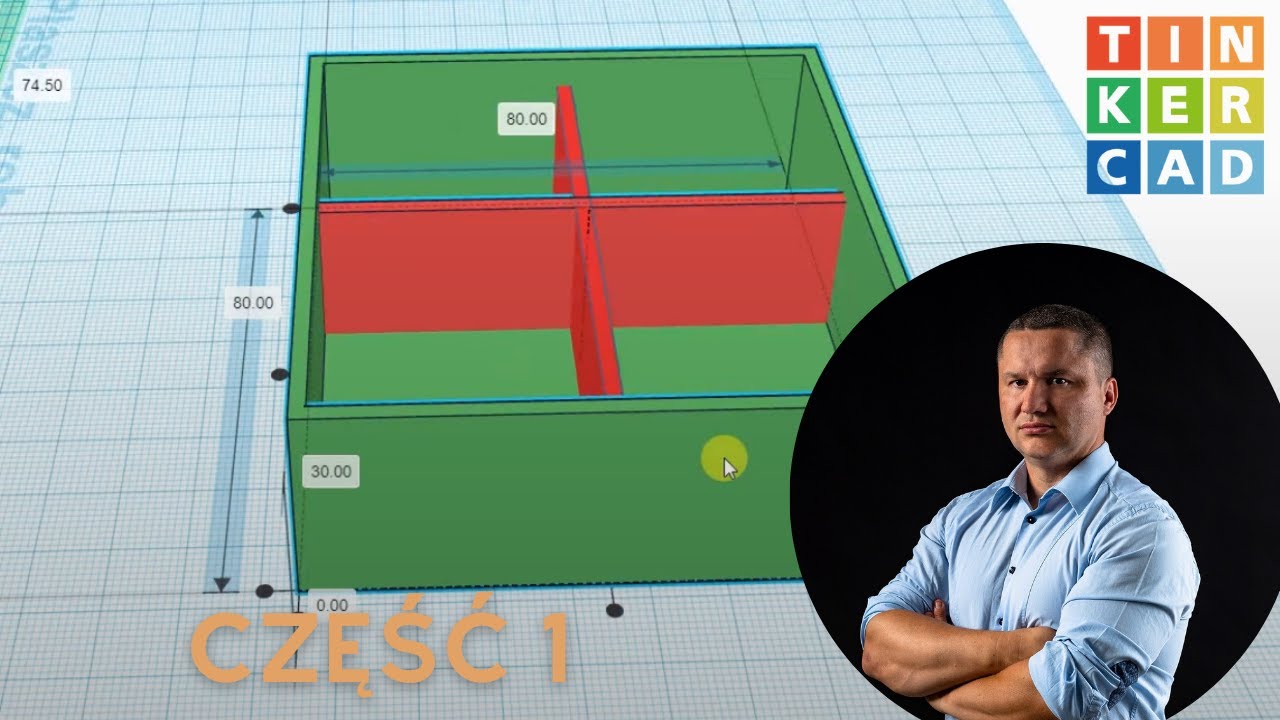 Tinkercad pudełko część 1 /napisy ukraińskie/