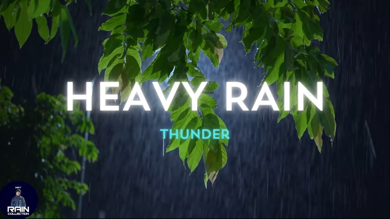 Heavy Rain & Thunderstorm Sounds | Focus, Meditate, and Release Stress - Pure Black Screen
