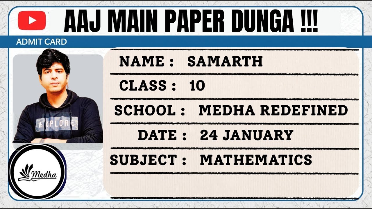 CLASS 10 MATHS : AAJ MAIN PAPER DUNGA !!