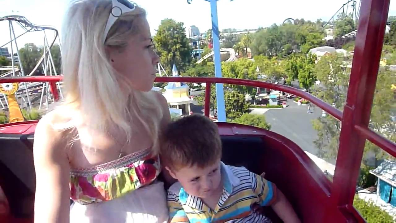 On the cable car at Great America