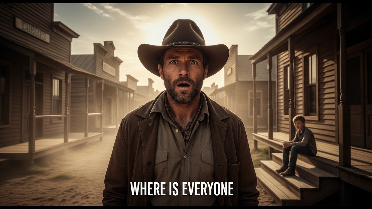 The Cowboy Rode Into an Empty Town — Only One Child Was Still Waiting