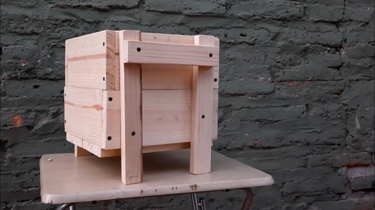 Como hacer un macetero de madera