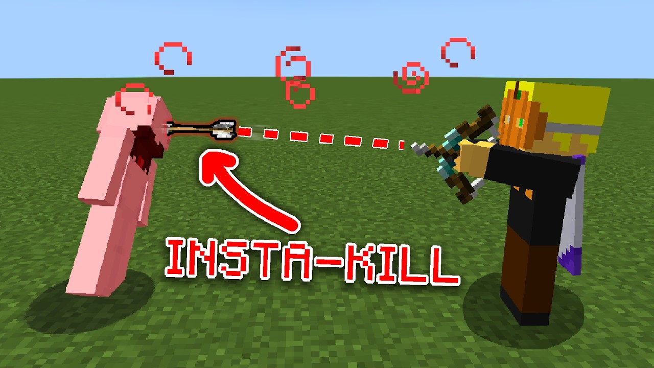 INSTA-KILL arrow glitch vs. Minecraft server