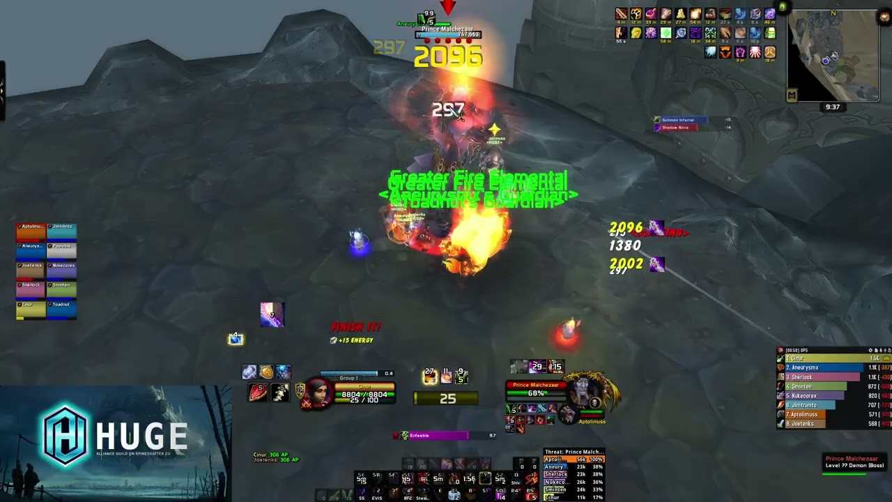 Prince Malchezaar 99 Parse - 1680 DPS - Rogue TBC Anniversary