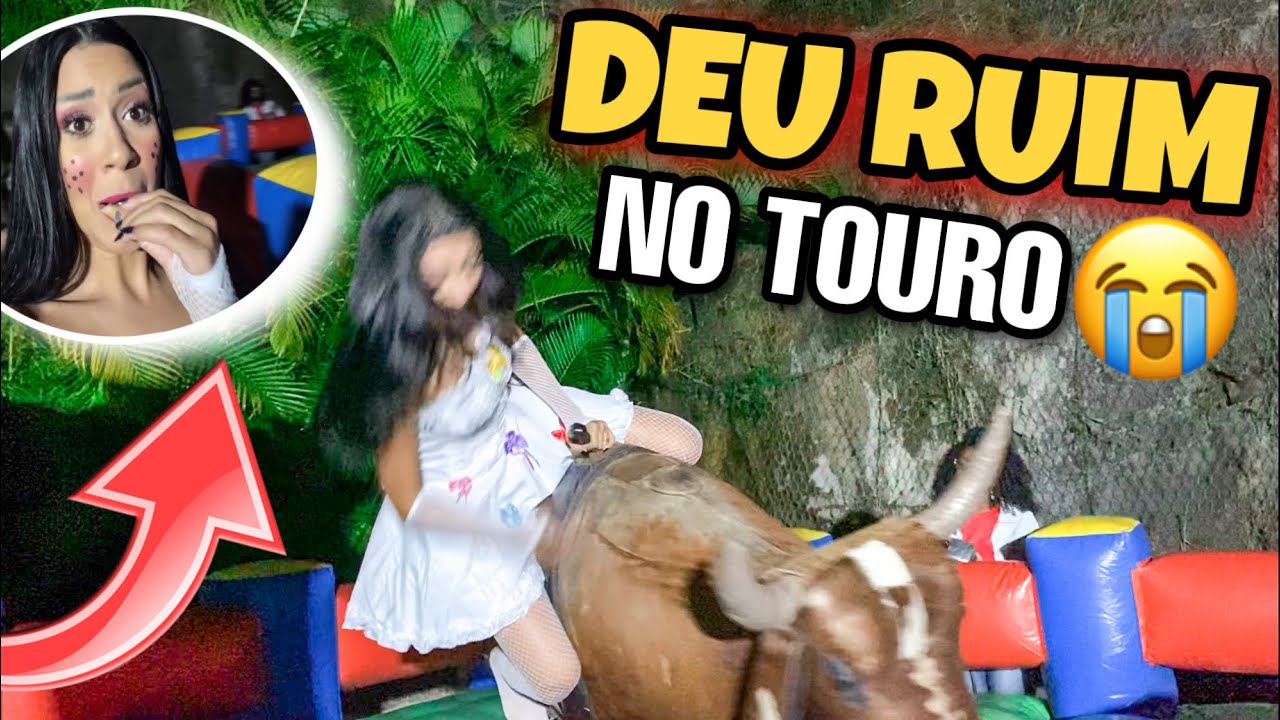 FIZ UM ARRAIÁ COM TOURO MECÂNICO *em casa* !!!!