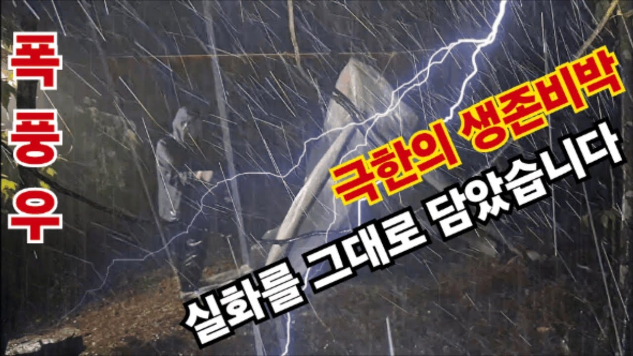 우중캠핑] 폭우속에서 폭풍속에서 안개속에서  극한의 생존 비박캠핑 실화를 쌩 리얼로 담았습니다 /차사랑캠프/Korea's heavy rain camping