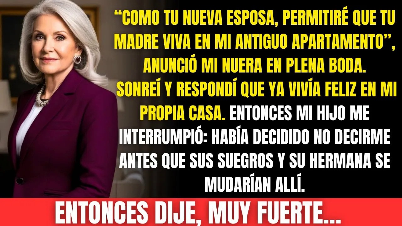 Mi hijo quiso sacarme de mi casa por sus suegros y su cuñada  Entonces hice algo que los dejó mud