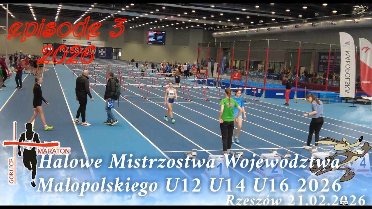 Halowe Mistrzostwa Małopolski U12, U14, U16  Mityng MZLA Rzeszów 21.02.2026