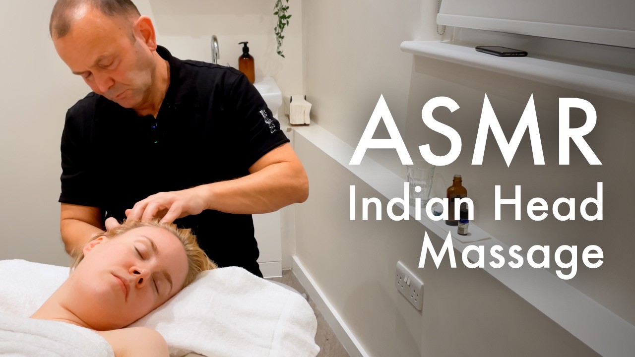 ASMR Indian Head Massage in London (ASMR, Real person ASMR)