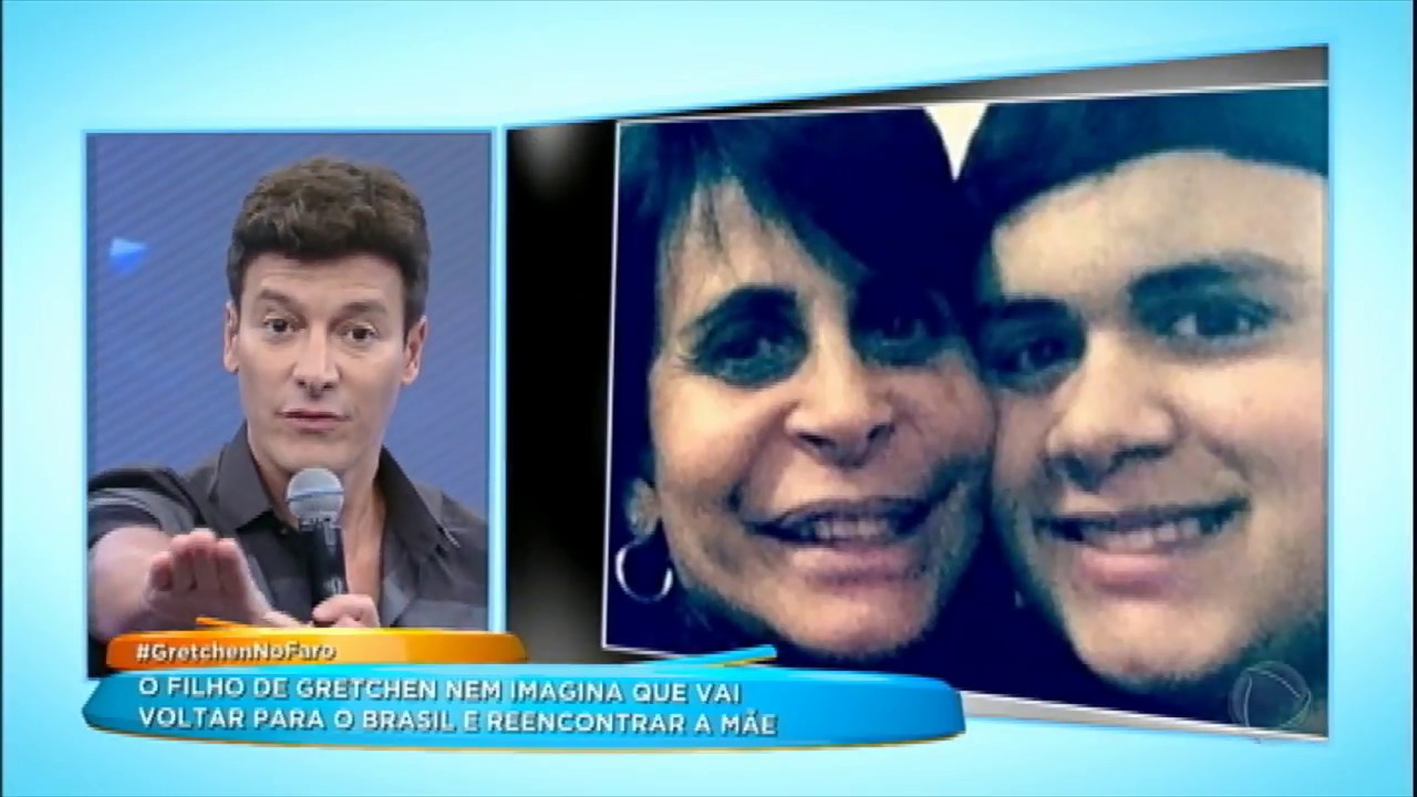 Filho de Gretchen trabalha como faxineiro nos EUA e sonha em reencontrar a mãe