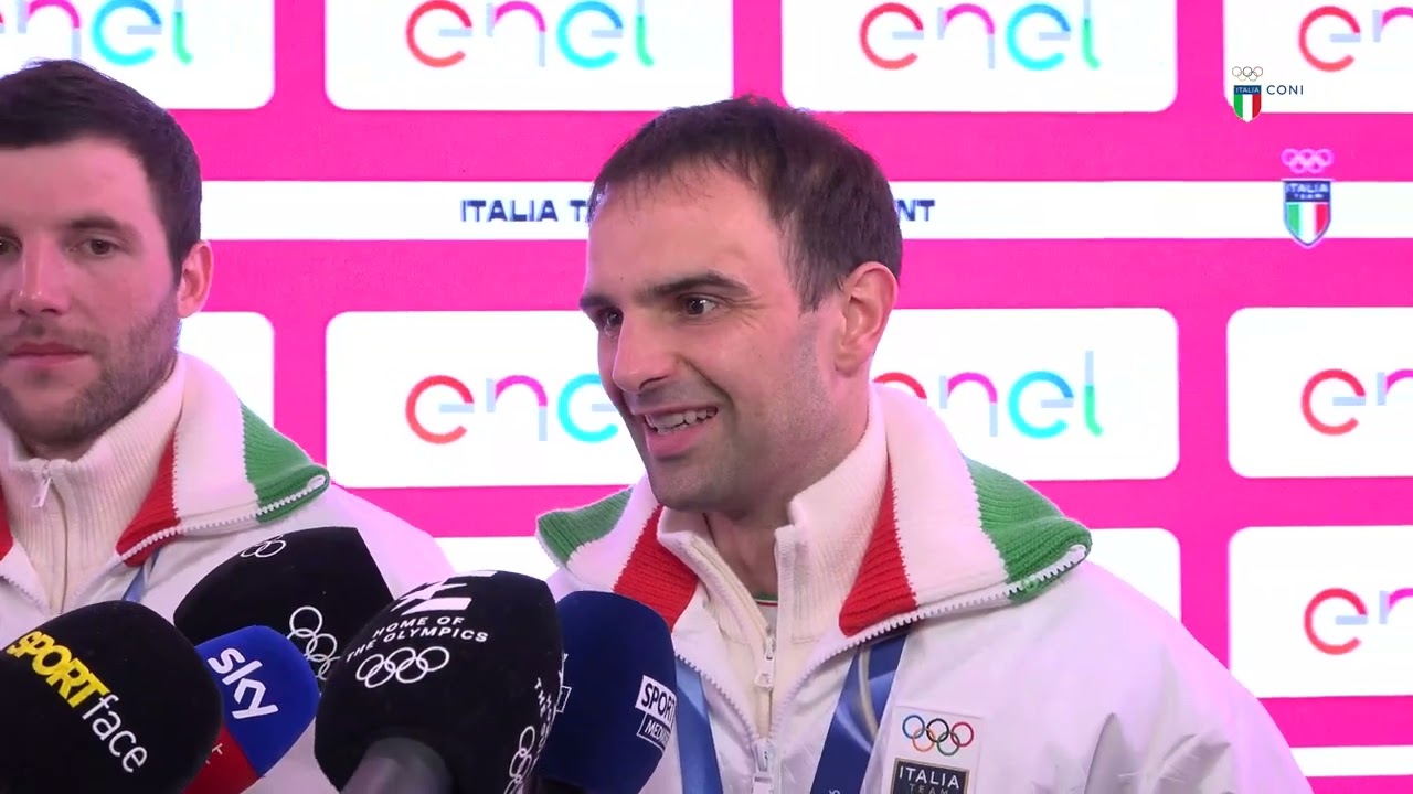 Celebrazione di Lorello e della squadra Campione Olimpica di Speed Skating presso Casa Italia Milano