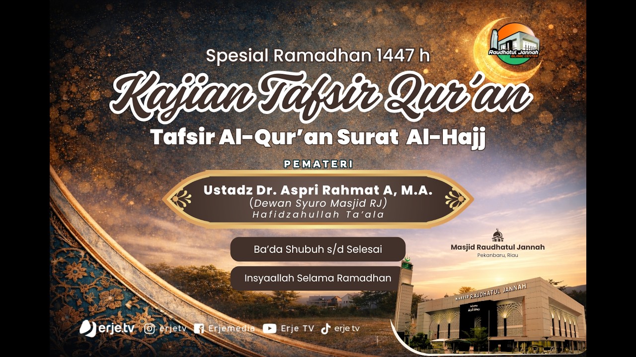 (11/03/26)#20 Tafsir Alqur'an Ramadhan 1447 H - Ustadz Dr. Aspri Rahmat, M.A.