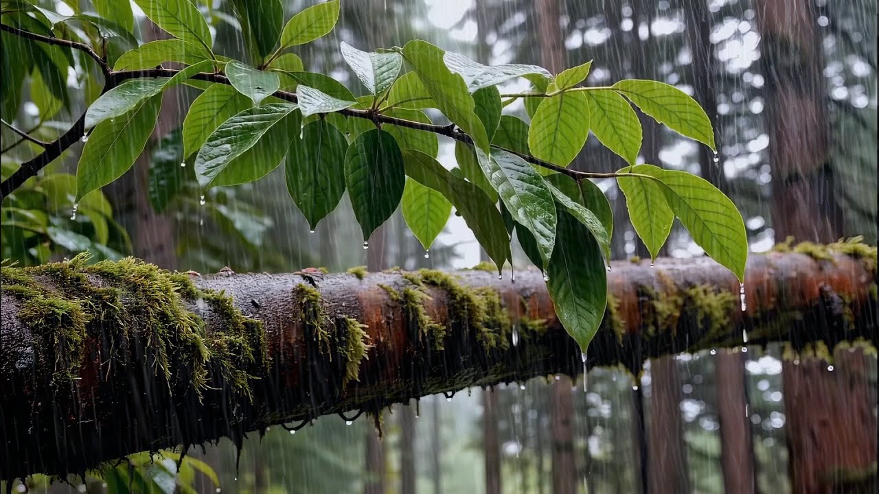 Засни за 3 минуты под звуки дождя в лесу 🌧 Бессонница, шум в ушах ASMR