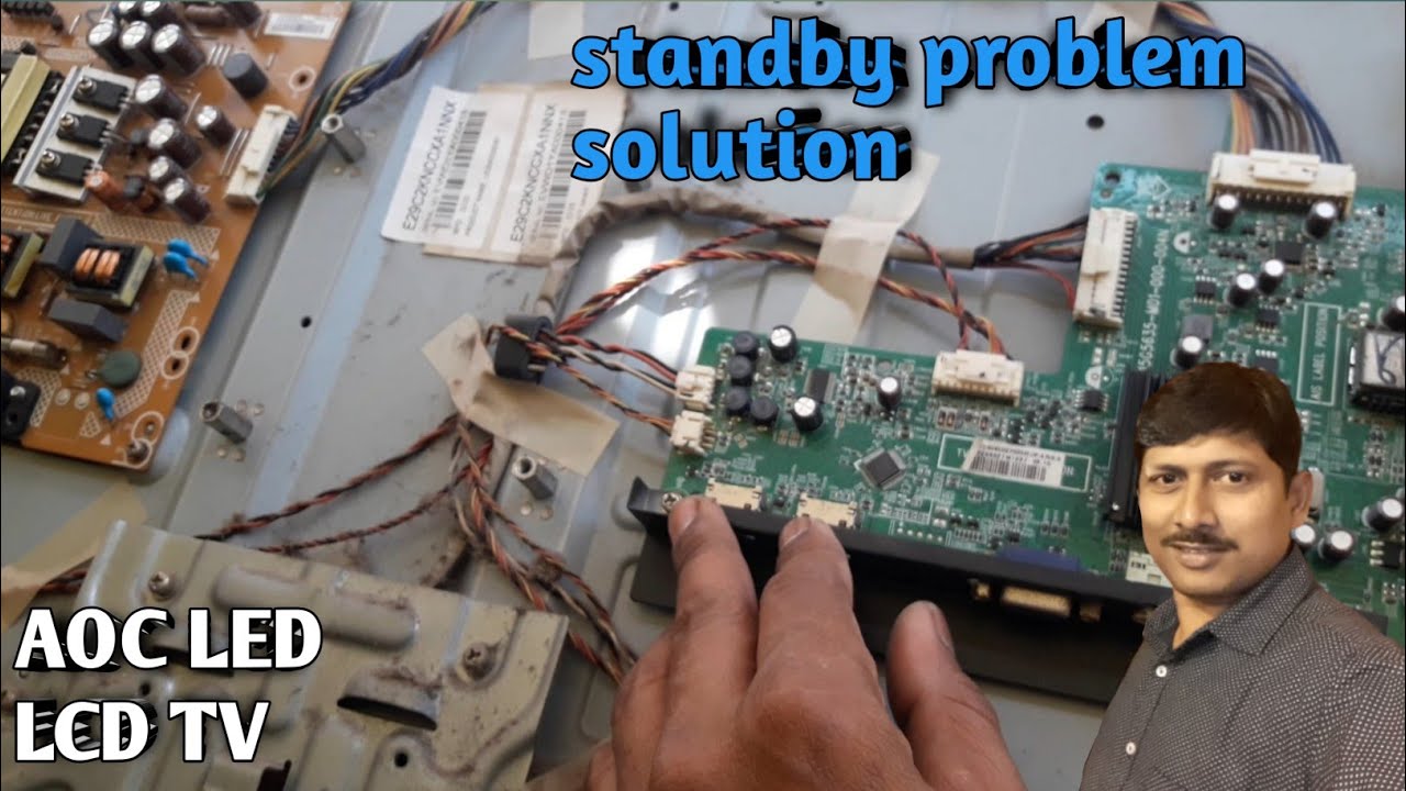 AOC LED LCD TV STAND BY PROBLEM SOLUTION | HOW TO REPAIR AOC LED LCD TV STAND PROBLEM