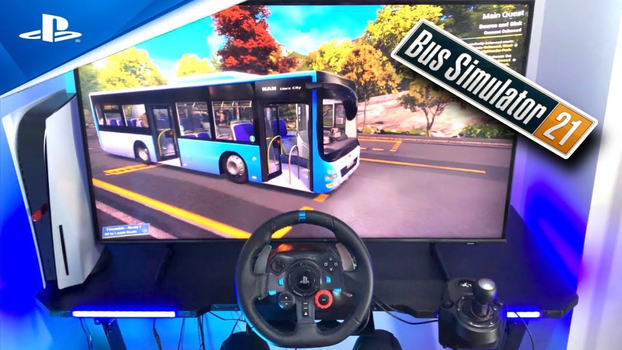 Bus simulator 21 - ps5 gameplay with Logitech g29 steering wheel