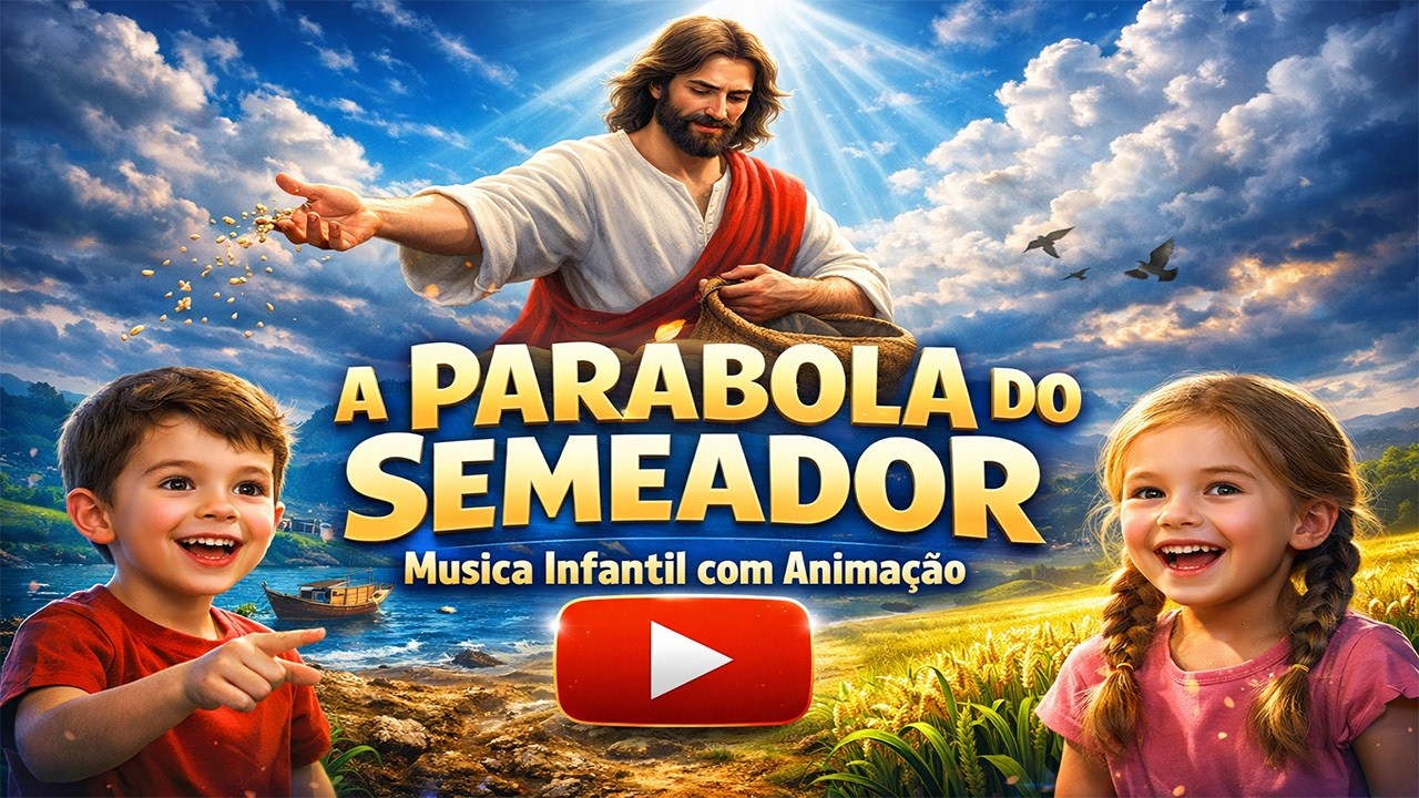A PARÁBOLA DO SEMEADOR 🌱 | Música Infantil com Animação | Mateus 13:1-9 | Louvor Infantil Bíblico