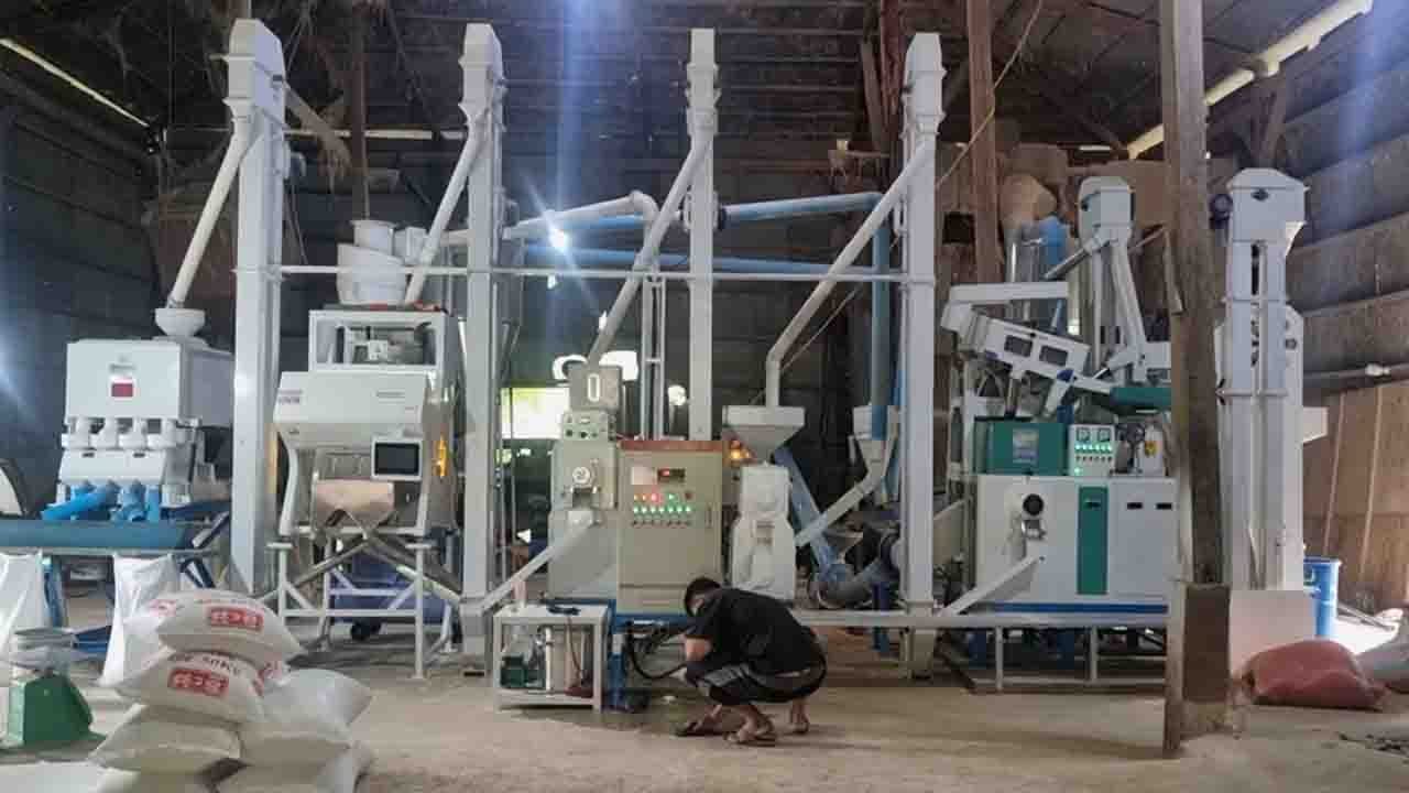 Combined Rice Mill with extra two polisher, Grader and Color sorter