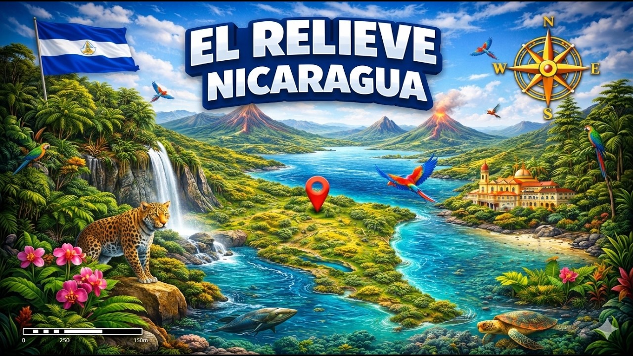 Relieve de Nicaragua.#nicaraguarelieve#ClimaNicaragua#hidrografíanicaragua#.